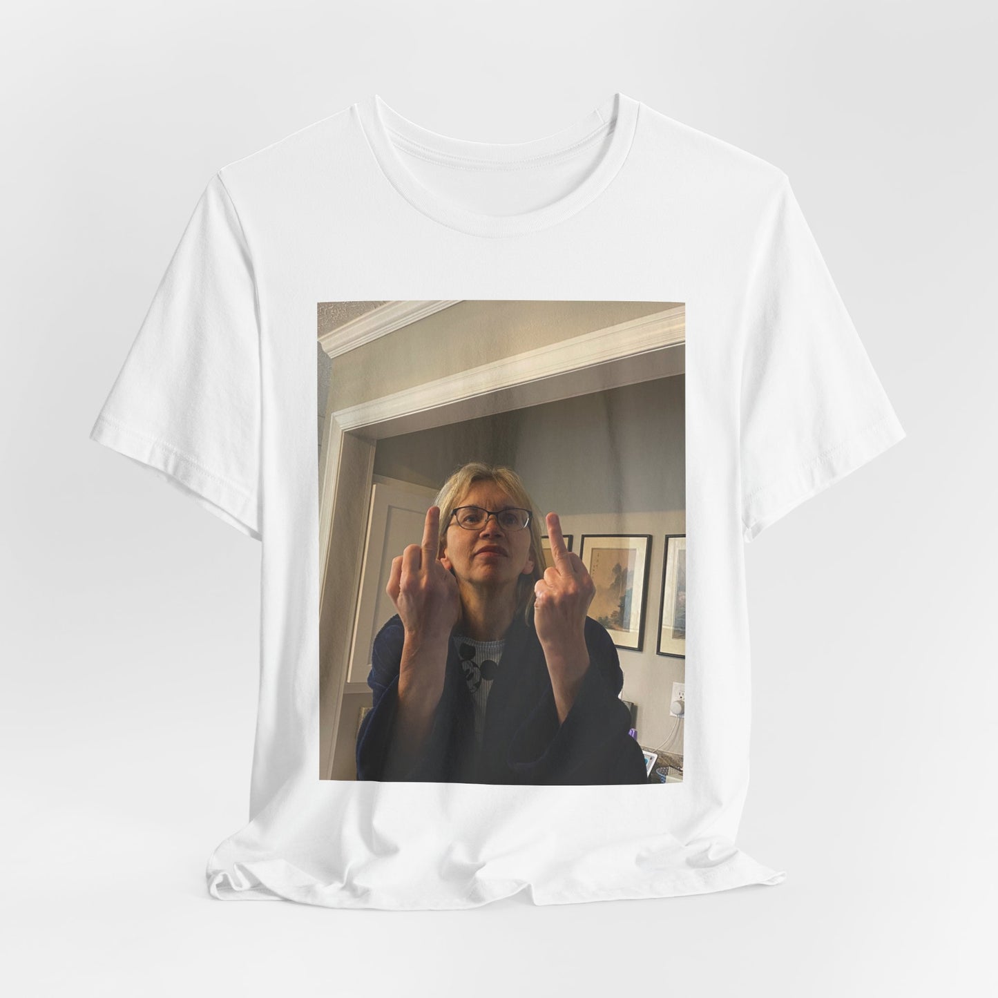 Custom Flip-Off Tee — Upload Your Own Photo