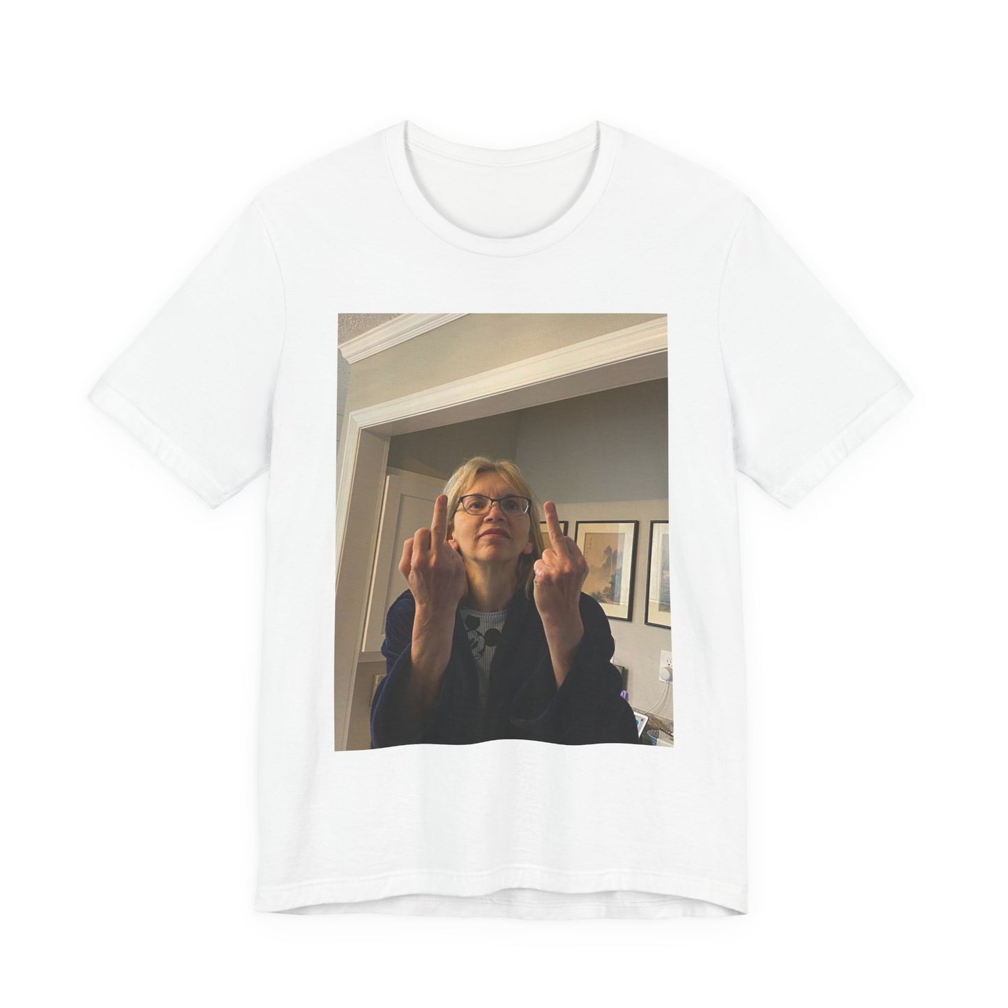 Custom Flip-Off Tee — Upload Your Own Photo